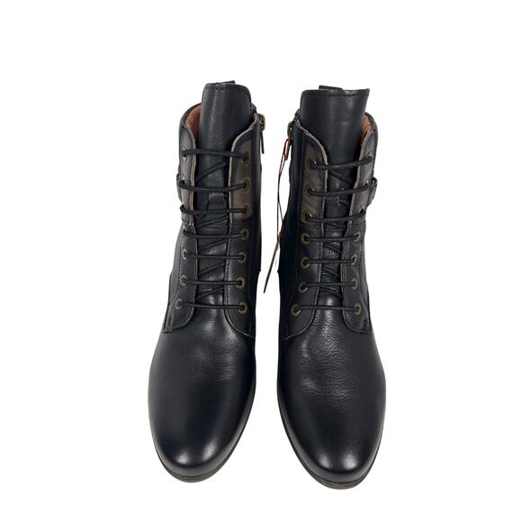 Pikolinos Malaga Boots Womens 9-9.5 EU40 Black Leather Side Zip Block Heel - Picture 7 of 11